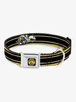 Super Bee Logo Stripes Seatbelt Buckle Dog Collar