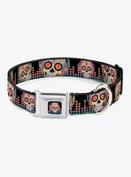 Tranquility Beats Calaveras Seatbelt Buckle Dog Collar