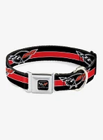 Corvette C5 Logo Stripe Seatbelt Buckle Dog Collar