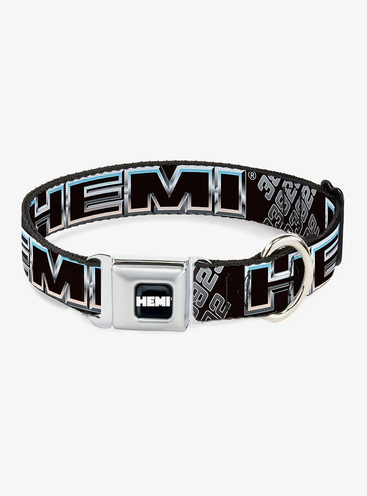 Hemi Bold Outline 392 426 Fade Seatbelt Buckle Dog Collar