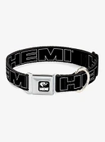 Hemi Bold Outline Seatbelt Buckle Dog Collar