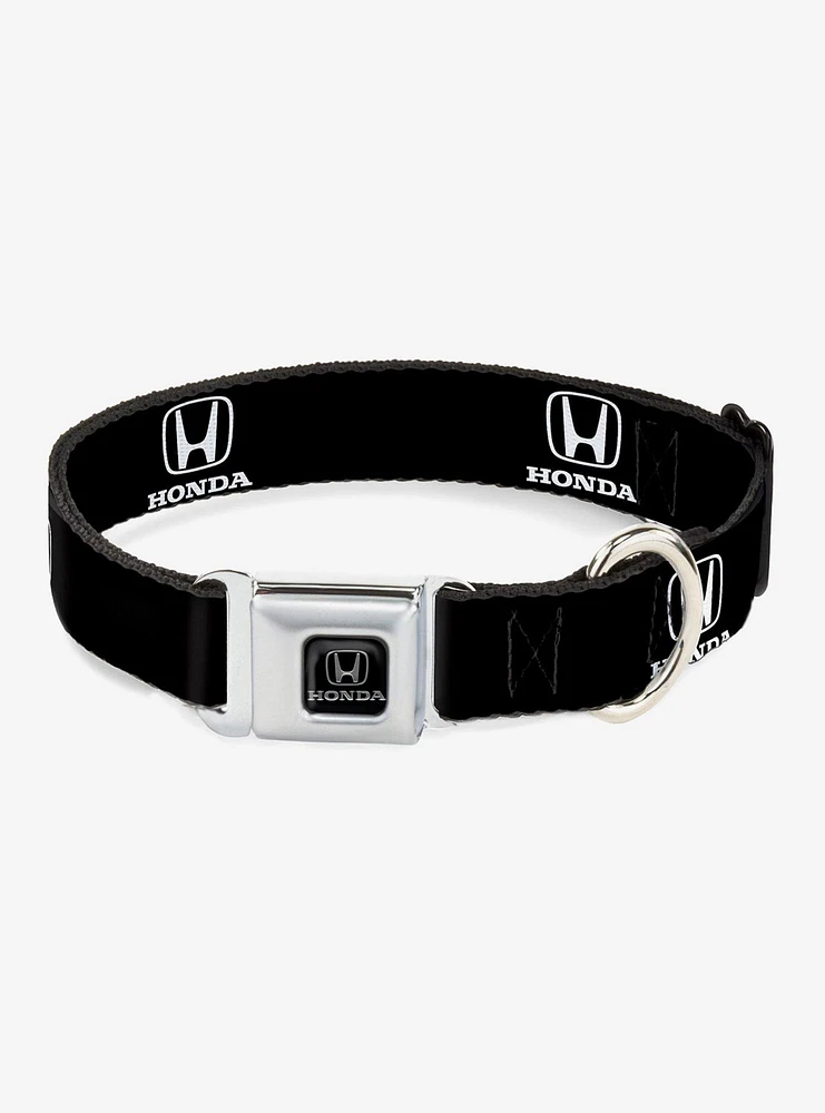 Honda Logo White Seatbelt Buckle Dog Collar