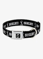 Shelby Box Logo And Super Snake Cobra Seatbelt Buckle Dog Collar