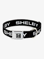 Shelby Text Only Seatbelt Buckle Dog Collar