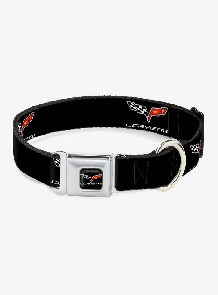 C6 Logo Repeat Seatbelt Buckle Dog Collar