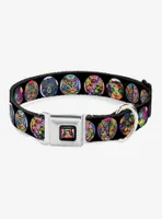 Cat Portraits Stylized Seatbelt Buckle Dog Collar