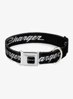 Charger Script Emblem Corner Seatbelt Buckle Dog Collar