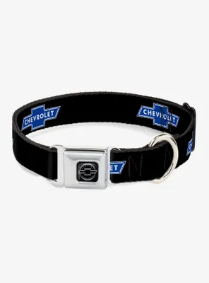 Chevy Bowtie Logo Repeat Seatbelt Buckle Dog Collar