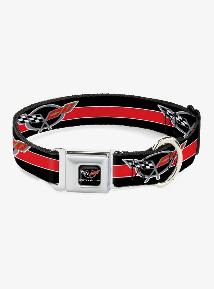 Corvette C5 Logo Stripe Seatbelt Buckle Dog Collar