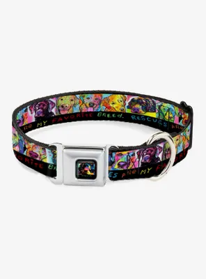 Dog Portraits Rescues Are My Favorite Breed Seatbelt Buckle Collar