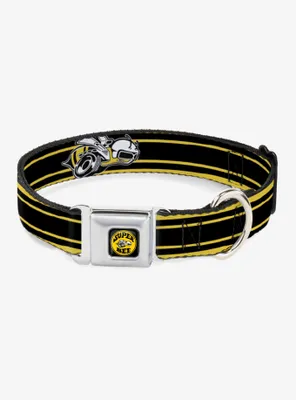 Super Bee Logo Stripes Seatbelt Buckle Dog Collar