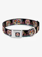 Tranquility Beats Calaveras Seatbelt Buckle Dog Collar