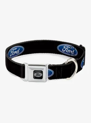 Ford Oval Logo Repeat Seatbelt Buckle Dog Collar
