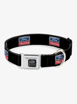 Ford Trucks Logo Repeat Seatbelt Buckle Dog Collar
