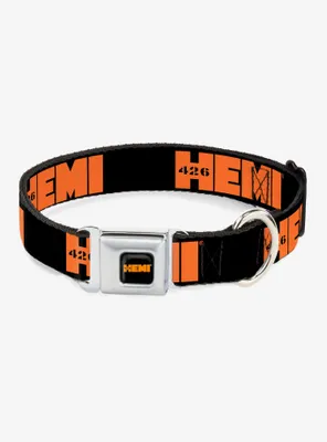 Hemi 426 Logo Repeat Seatbelt Buckle Dog Collar