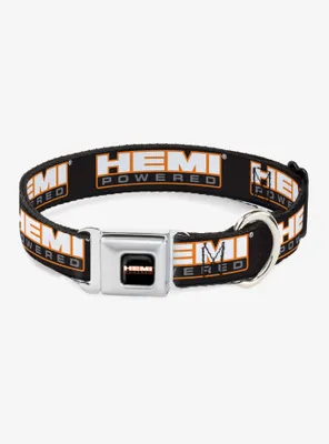 Hemi Powered Logo Repeat Seatbelt Buckle Dog Collar
