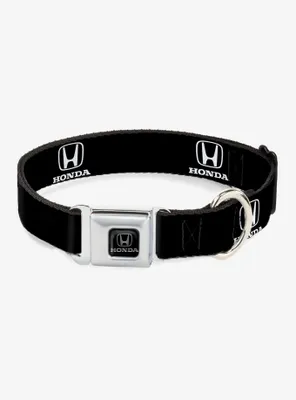 Honda Logo Black White Seatbelt Buckle Dog Collar