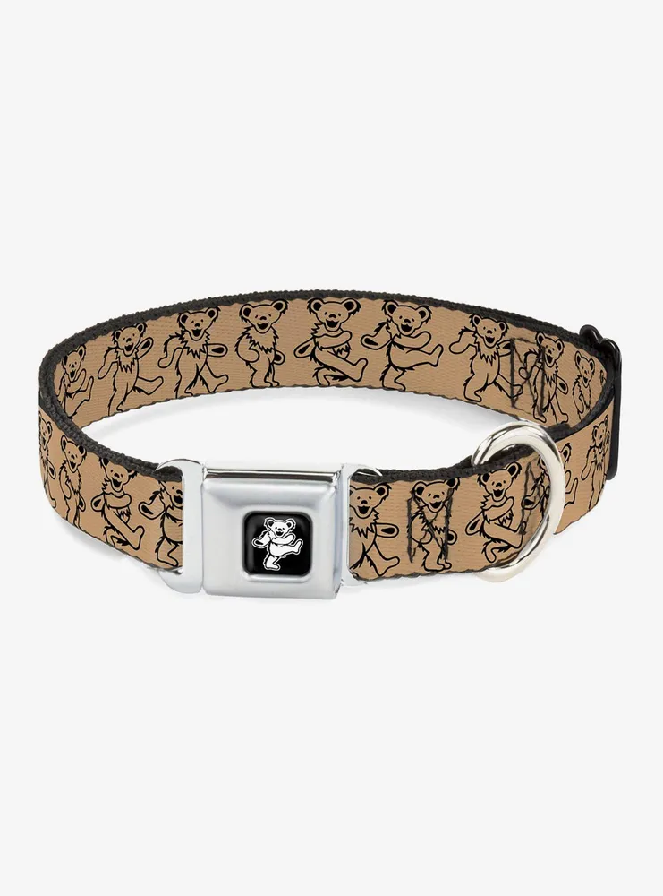 Grateful Dead Dancing Bears Seatbelt Buckle Dog Collar