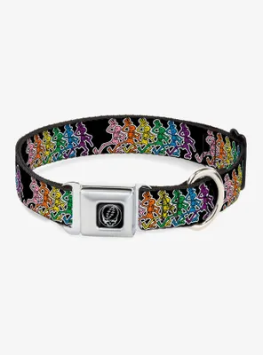 Grateful Dead Dancing Skeletons Seatbelt Buckle Dog Collar