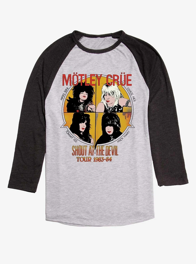 Motley Crue Shout At The Devil Tour 1983-84 Raglan T-Shirt