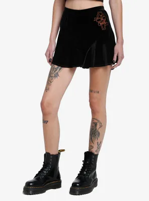 Thorn & Fable 'Til Death Velvet Flutter Lounge Shorts