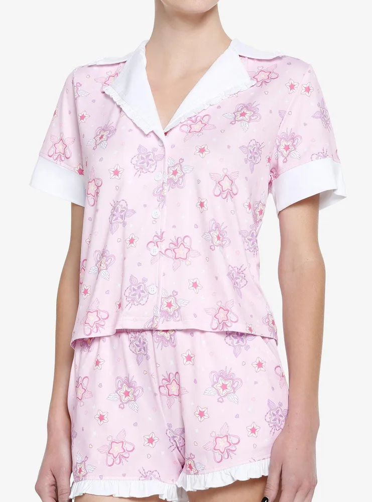 Kawaii Sakura Bunny Ears Girls Button-Up Lounge Top