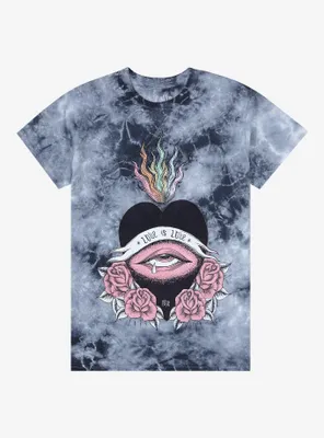 LOLL3 Oddities Shop Love Is Tie-Dye Boyfriend Fit Girls T-Shirt