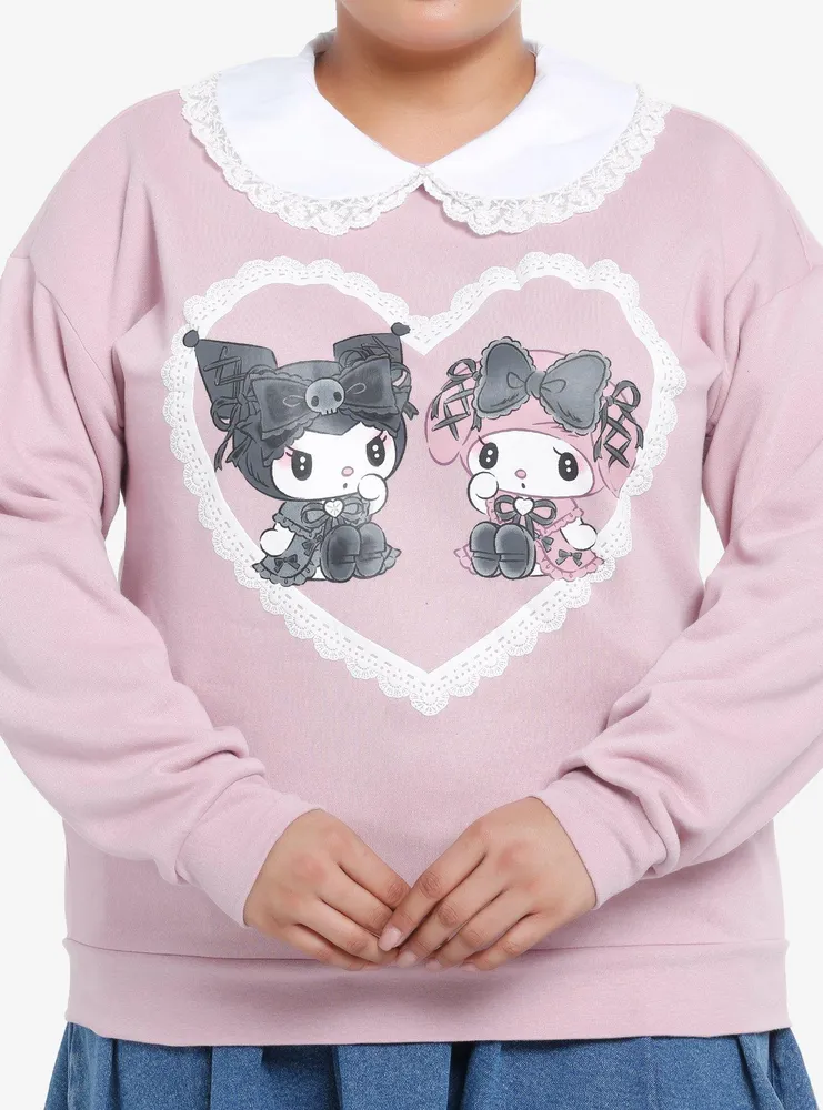 My Melody & Kuromi Lolita Lace Girls Sweatshirt Plus