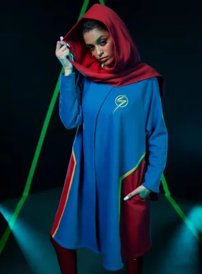 Her Universe Marvel The Marvels Ms. Hooded Scarf Girls Long Cardigan