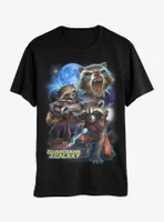 Marvel Guardians Of The Galaxy Rocket Raccoon Collage Boyfriend Fit Girls T-Shirt