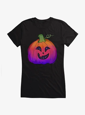 Celestial Smile Pumpkin Girls T-Shirt by Rose Catherine Khan