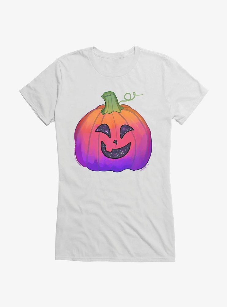 Celestial Smile Pumpkin Girls T-Shirt by Rose Catherine Khan