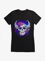 Floral Skull Girls T-Shirt by Rose Catherine Khan