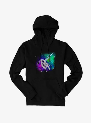 Cosmic Rainbow Unicorn Skull Hoodie by Rose Catherine Khan