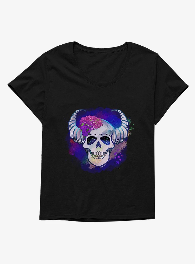 Floral Skull Girls T-Shirt Plus by Rose Catherine Khan