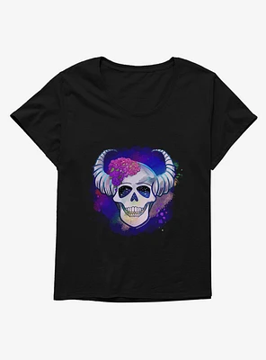 Floral Skull Girls T-Shirt Plus by Rose Catherine Khan