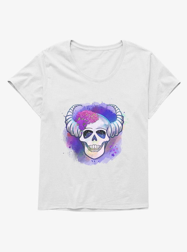 Floral Skull Girls T-Shirt Plus by Rose Catherine Khan