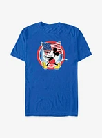 Disney Mickey Mouse American Flag Badge T-Shirt