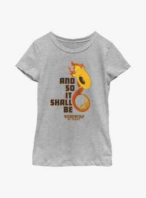 Marvel Studios' Special Presentation: Werewolf By Night Flaming Horn Youth Girls T-Shirt