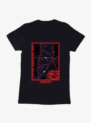 Cobra Kai San Fernando Valley Map Womens T-Shirt