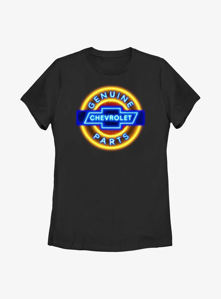 General Motors Chevrolet Neon Sign Womens T-Shirt