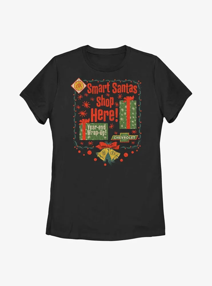 Boxlunch General Motors Smart Santas Shop Chevy Womens T-Shirt