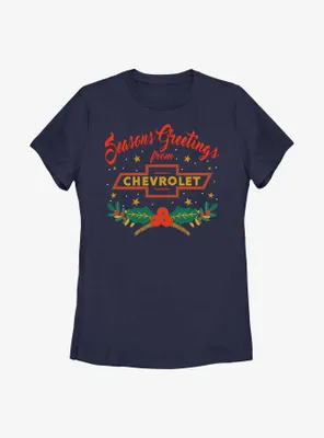 General Motors Chevrolet Seasons Greetings Womens T-Shirt