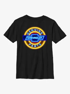 General Motors Chevrolet Neon Sign Youth T-Shirt