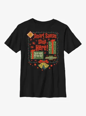 General Motors Smart Santas Shop Chevy Youth T-Shirt