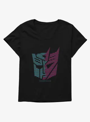 Transformers Autobot Decepticon Split Icon Womens T-Shirt Plus