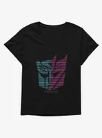 Transformers Autobot Decepticon Split Icon Womens T-Shirt Plus