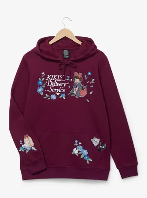 Studio Ghibli Kiki's Delivery Service Floral Logo Hoodie - BoxLunch Exclusive