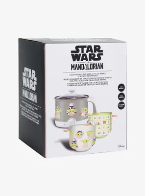 Star Wars The Mandalorian Grogu Hot Pot with Ramen Bowls