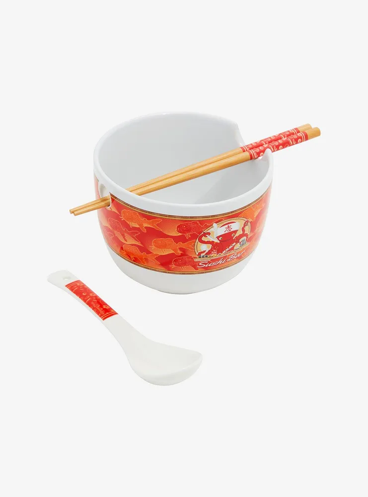 Disney Pixar Monsters, Inc. Sushi Bar Ramen Bowl with Chopsticks and Spoon